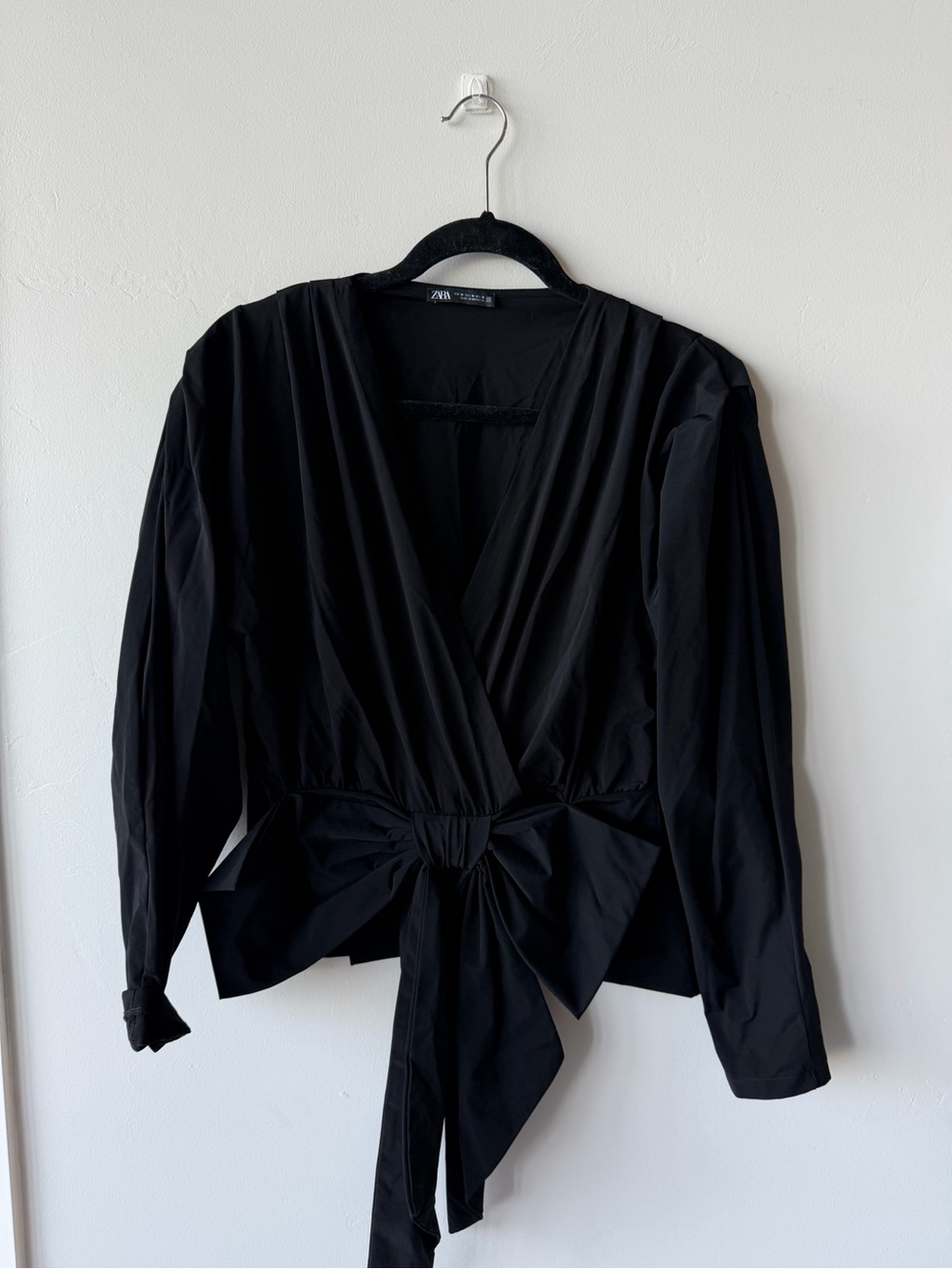 Zara black bow top
